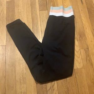 MONO B Spring Fling Tricolor Band High-waist Leggings